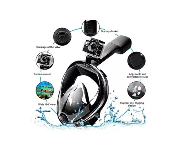 Mascara Snorkel Fulface Adulto GOPRO